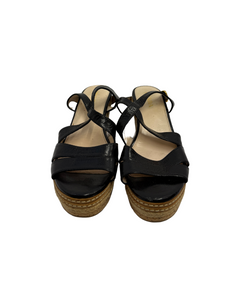 Prada Patent Leather Cork Wedges