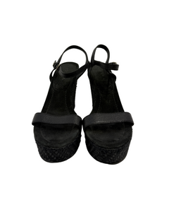 Prada Woven Wedge Sandals