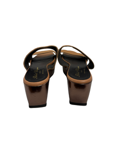Robert Clergerie Fur Slip On Wedge Sandals