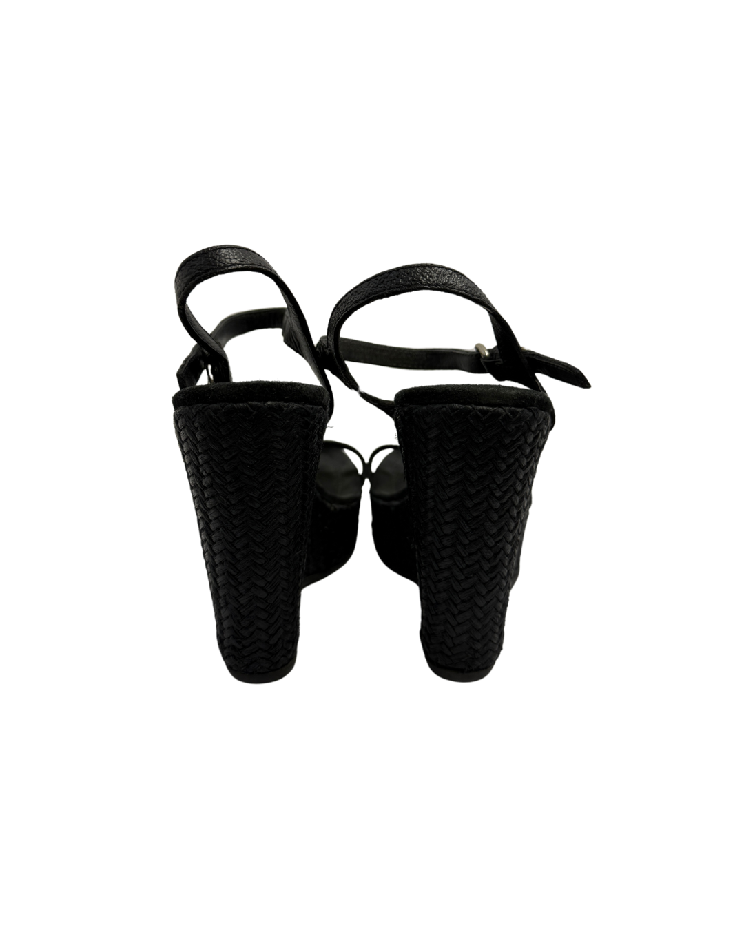 Prada Woven Wedge Sandals
