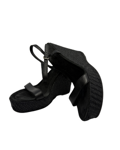 Prada Woven Wedge Sandals